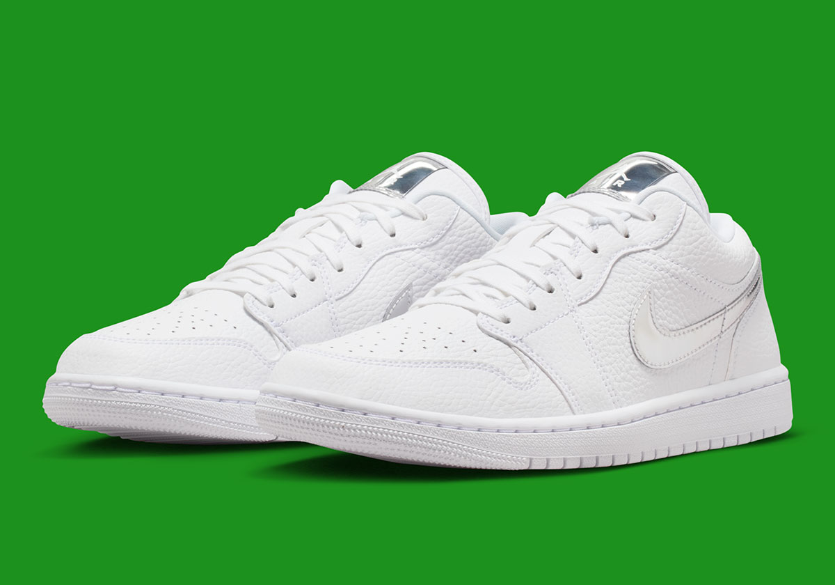 Air Jordan 1 Low White Metallic Silver