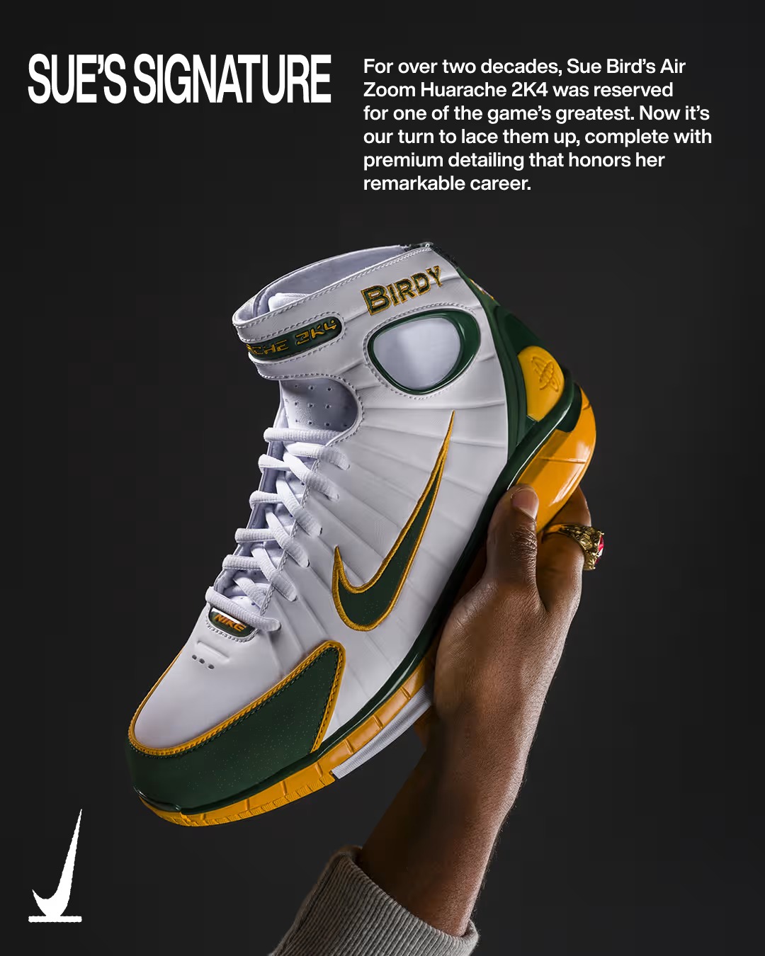 Nike Air Zoom Huarache 2K4 PE Sue Bird 2026 IW1884-100