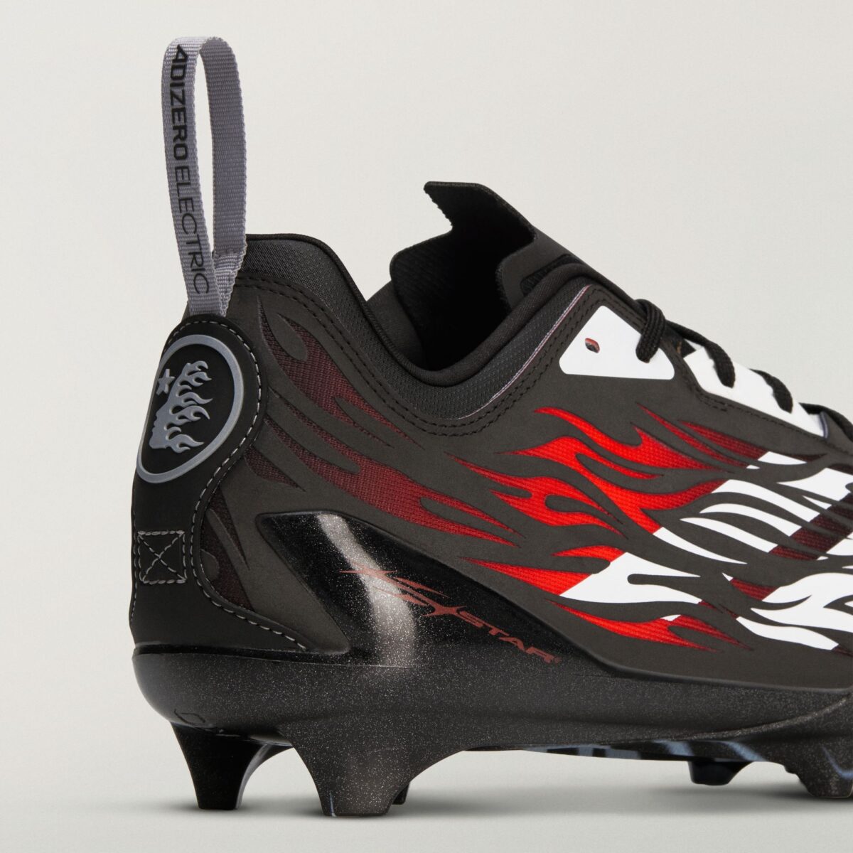 Hellstar x adidas Adizero Electric II Football Cleat Core Black/Red 2026 LA6357